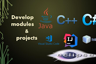 do your java, cpp and c sharp modules and projects