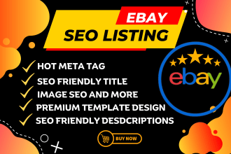 do ebay seo product listing with an ebay html template design