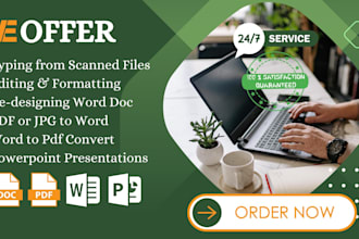 do ms word projects, power point slides and assignments