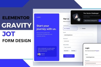 design any gravity form or  jot form  and wp form