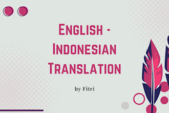 translate any english to indonesian or bahasa