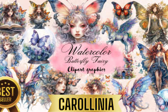 create etsy best selling watercolor illustration and cliparts for you to sell