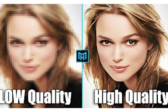 enhance, improve, unblur, restore upscale low quality photos