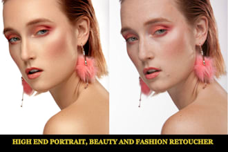 do high end beauty fashion portrait retouching 24hrs photo editing
