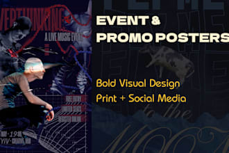 design an event poster for concerts, festivals and promotions
