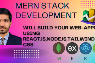 build your mern web apps with react js, node js, tailwind css with firebase