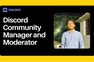 be your discord community manager and moderator