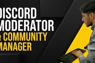 be your discord moderator or community manager