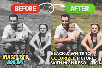 enlarge, upscale, enhance and colorize blurry, old, or damaged pictures, photos