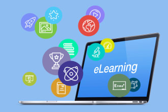 manage your elearning course, upload, create, lesson, exam