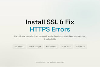 install SSL certificate and fix https errors