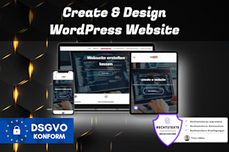 create and design wordpress website