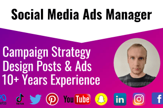 be your social media ads manager
