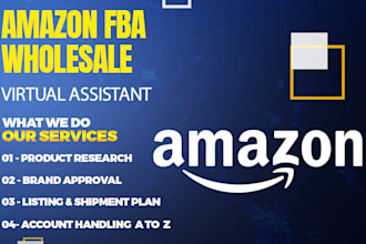 be your amazon wholesale virtual assistant,fba wholesale VA