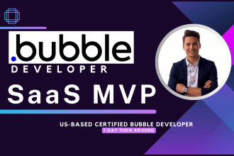 build saas, website, and app developer with bubble io