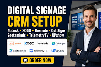 digital signage crm yodeck xogo hexnod optisigns zeetaminds telemetrytv upshow