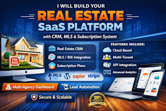 build a real estate saas platform with CRM, mls and subscription system