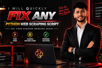 fix, debug and optimize your python web scraping scripts