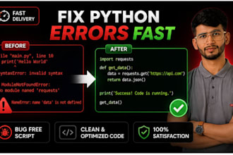 fix errors and debug your python script