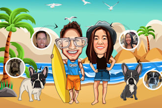 draw big head cartoon caricature in 24 hours