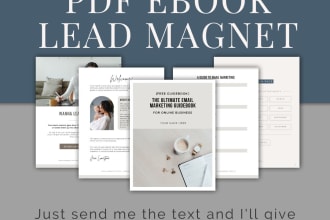 design PDF ebook, lead magnet, brochure, workbook