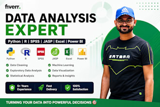 do data analysis using python, r, spss and jasp
