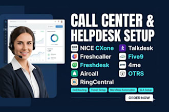 do nice cxone freshcaller freshdesk aircall ringcentral talkdesk five9 4me otrs