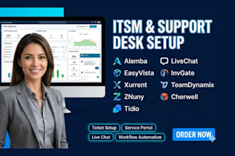 do alemba easyvista xurrent znuny tidio livechat invgate teamdynamix cherwell