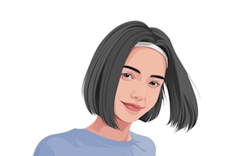 draw cartoon vector portrait with your image