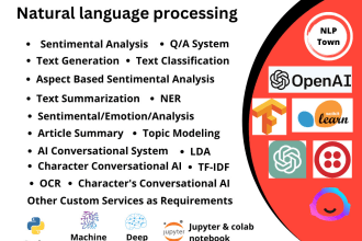 do ocr, ner, lda, topic extraction, keyword extraction, all nlp tasks