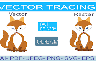 perfectly trace image and logo in vector
