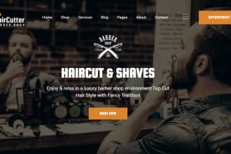 build barbershop, hairdresser, appointment booking website