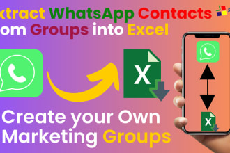 convert whatsapp groups contacts into excel for marketing