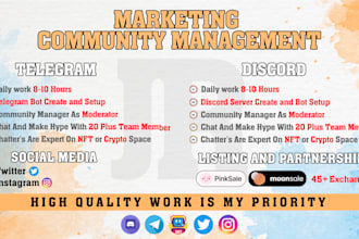 crypto memecoin community manager telegram, discord admin