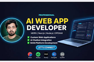 develop ai web app, ai powered software, and full stack web application