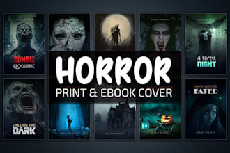 design horror book covers or ebook cover