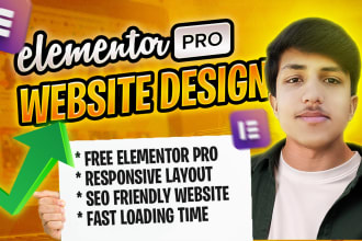 install and build wordpress website design landing page on elementor pro