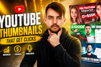 design click worthy business and finance youtube thumbnails