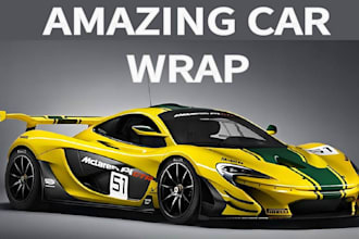create stunning sports car wrap and livery wrap designs