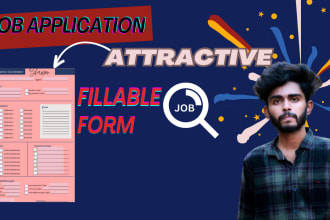 create a fillable pdf application job