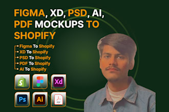 convert figma, xd, PSD into an interactive shopify website