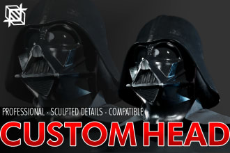 create a 3d head costume for your figure