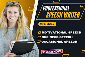 write informative, persuasive, motivational, speech for you