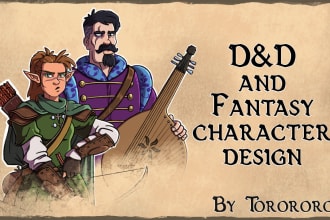 draw a fantasy character for dnd or similar