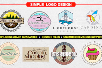 design hand drawn vintage retro logo in 24hrs