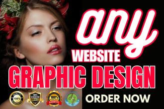 design website banner, icon, logo, header, slider redesign