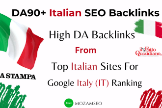 build high da italian seo backlinks for google italy ranking