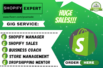be your shopify sales mentor shopify manager dropshipping mentor business coach