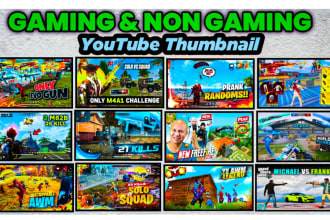 design attractive youtube gaming thumbnail in 2 hours