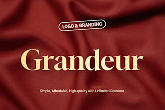 design a premium wordmark, typographic logo, and custom font